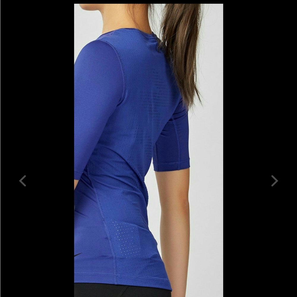 Nike Pro Hypercool Mesh Logo Short Sleeve Breathable Running Shirt T-shirt S - Picture 4 of 9